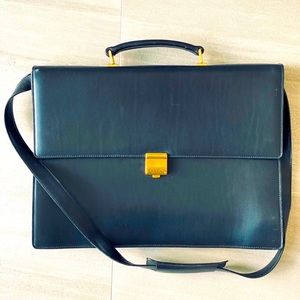Very rare Coach leather briefcase w/shoulder strap